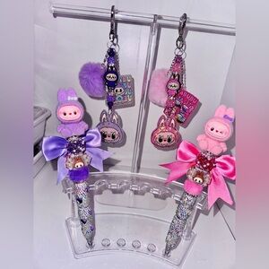❗️SOLD❗️Custom Order / Bubu Bag Charm & Pen Sets (2)